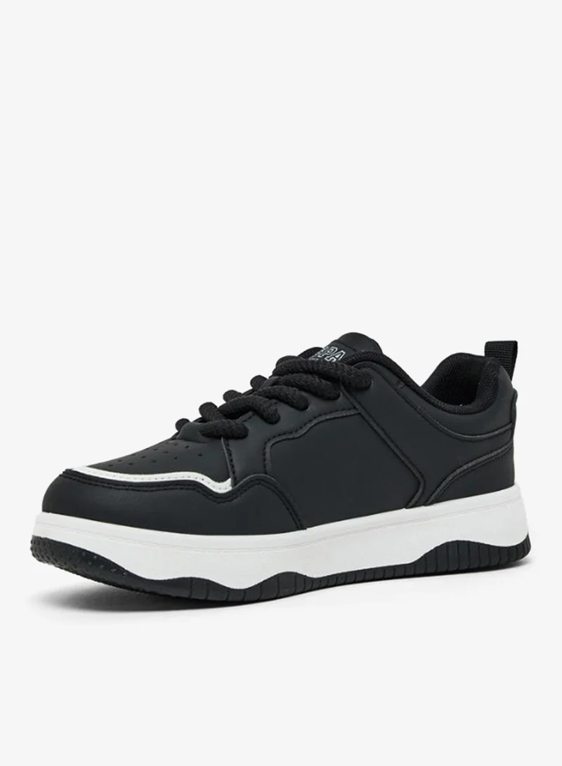 U.S. Polo Assn.  U.S. Polo Assn. Women's Casual Sneakers | Lace-Up Everyday Fashion Shoes | Cushioned Comfort Sole | Black/White for Women | Best Price UAE