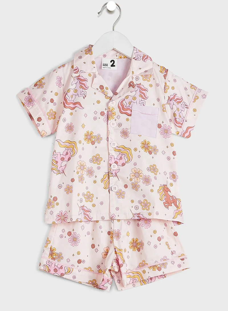 Cotton On Kids Floral Print Pyjama Set