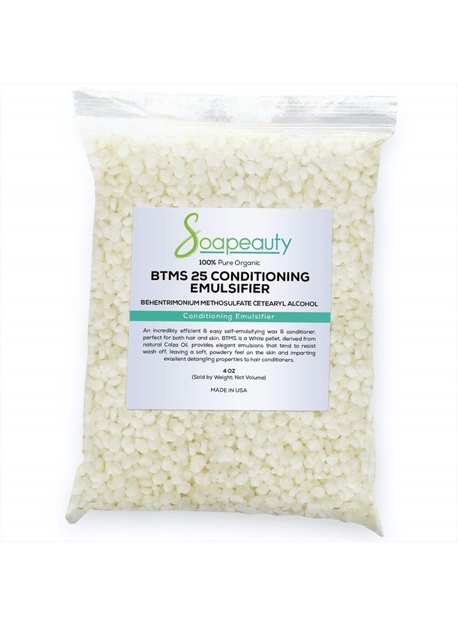 Soapeauty BTMS 25% Behentrimonium Methosulfate Cetearyl Alcohol Emulsifying Conditioner | Sizes 8 OZ to 8 LBS | (4 OZ) - Image 1