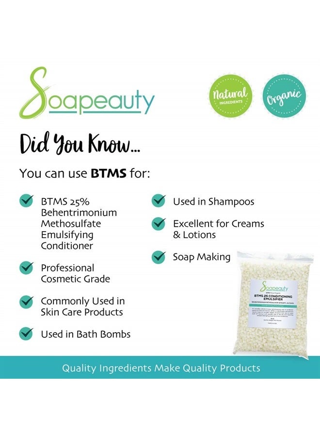 Soapeauty BTMS 25% Behentrimonium Methosulfate Cetearyl Alcohol Emulsifying Conditioner | Sizes 8 OZ to 8 LBS | (4 OZ) - Image 4