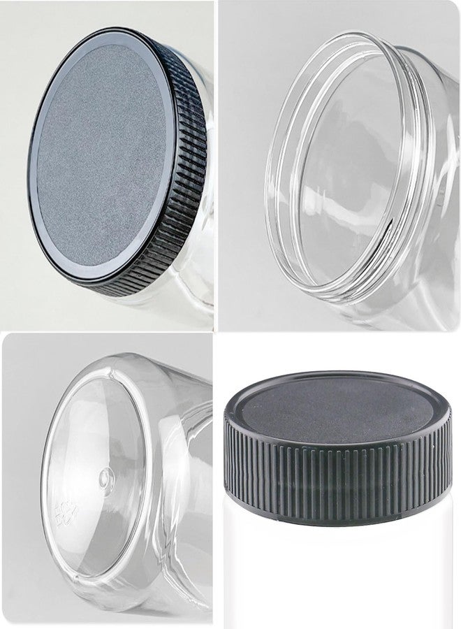 SCWBOEII 4 Pack Plastic Jars with Lids, 10 oz Clear Storage Container, Leakproof Plastic Mason Jars for Storing Dry Food, Coffee, Nuts and More - Image 5