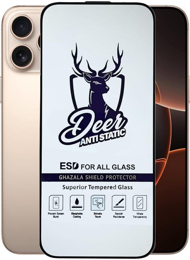 Generic - Deer Front Screen Protector for iPhone 16 Series, 9H Tempered Glass, with Sound Filter (Iphone 16 Pro Max) - Image 1