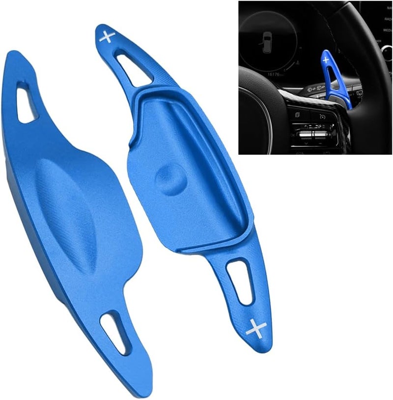 SANRILY Blue Aluminum Steering Wheel Shifter Paddle Covers - Image 1