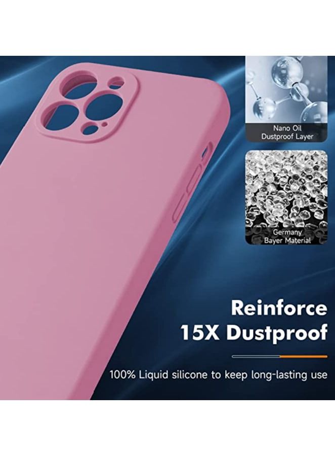 iPhone 12 Pro Max with 2 Pack Tempered Glass Screen Protector Magsafe Case Silicone Phone Case with Microfiber Lining for iPhone 12 Pro Max 6.7 inch 2022,Purple - Image 3