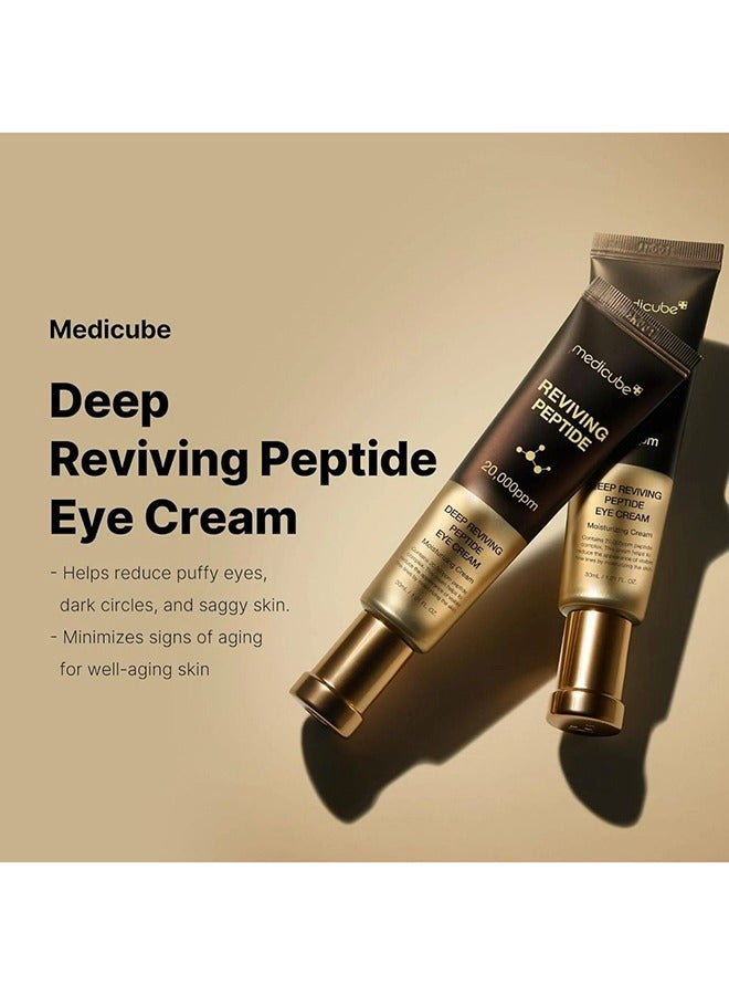 Medicube Deep Lifting Peptide Eye Cream (30ml) for Dark Circles & Puffiness, 20,000ppm Peptide Complex Anti Aging Eye Moisturizer for Fine Lines & Wrinkles, Hydrating Firming Cream for Dry Sensitive Skin, Dermatologist Tested - Image 3