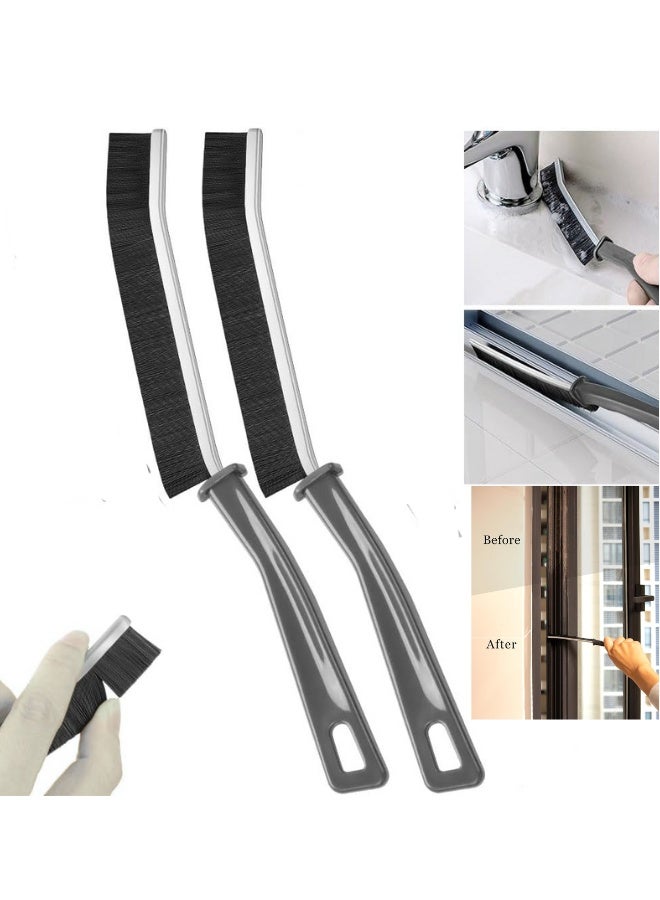 Narrow Space Cleaning Brush – Multi-Purpose Gap Brush with Soft & Hard Bristles for Deep Cleaning Corners, Tile Gaps, Kitchen Crevices, Bathroom Edges, and Hard-to-Reach Areas – Durable Home Cleaning Tool for Tight Spaces & Stubborn Dirt 2Pcs - Image 1
