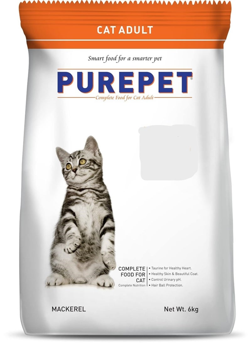 PUREPET Mackerel Adult Dry Cat Food, 6 Kg & Ocean Fish Adult Dry Cat Food 6kg - Image 4