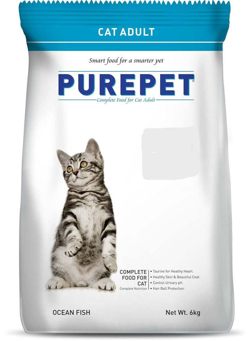PUREPET Mackerel Adult Dry Cat Food, 6 Kg & Ocean Fish Adult Dry Cat Food 6kg - Image 3