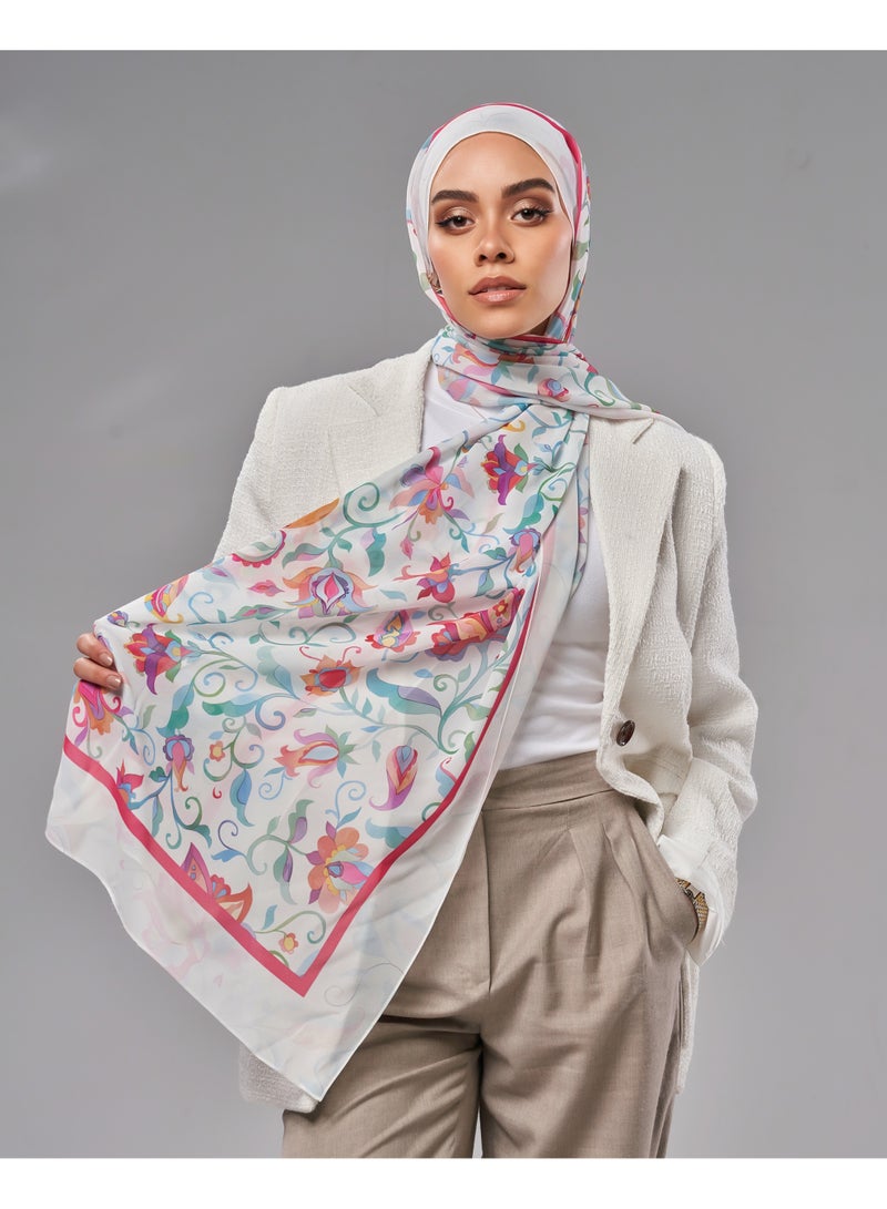 Lavezzi Printed Soft Chiffon Crepe Hijab Scarf for Women – Lightweight Long Muslim Headscarf (13) - Image 2