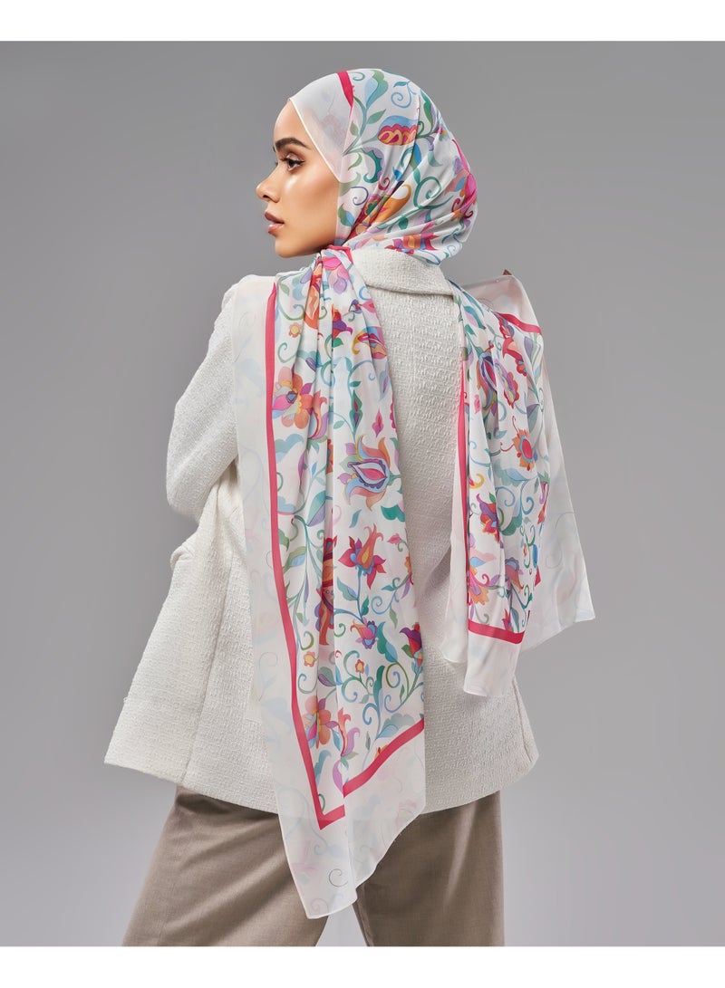 Lavezzi Printed Soft Chiffon Crepe Hijab Scarf for Women – Lightweight Long Muslim Headscarf (13) - Image 4