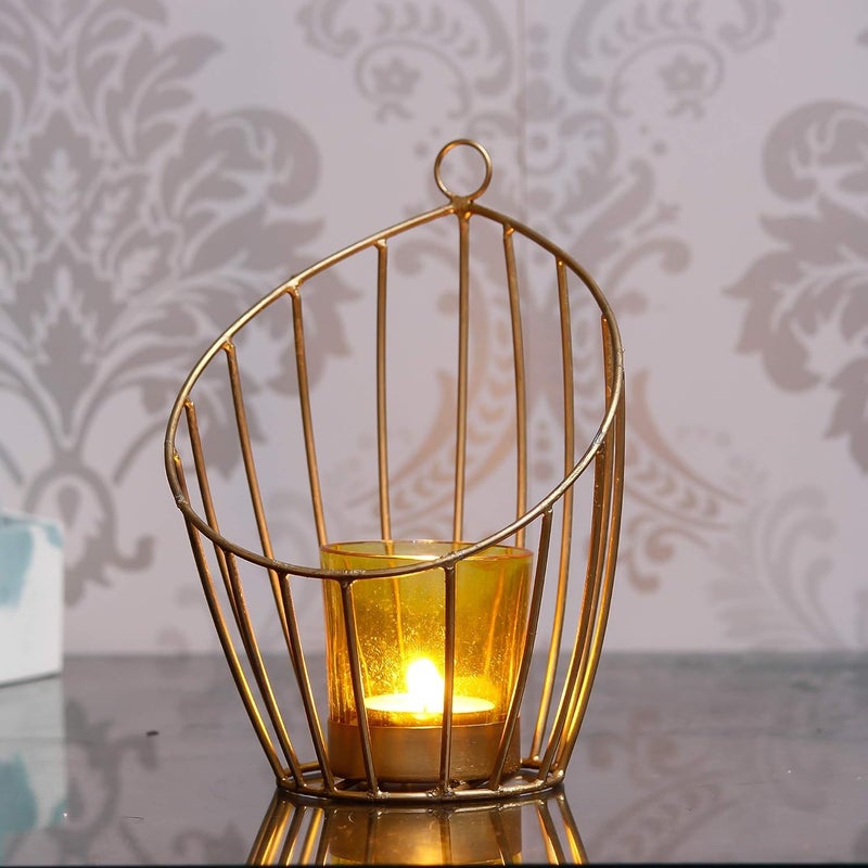 Webelkart Gold Plated Colour tealight Candle Holder with Flower Vine- Diwali Candle Holder- Diwali Decorations Items for Home Decor (Designs-2) - Image 5