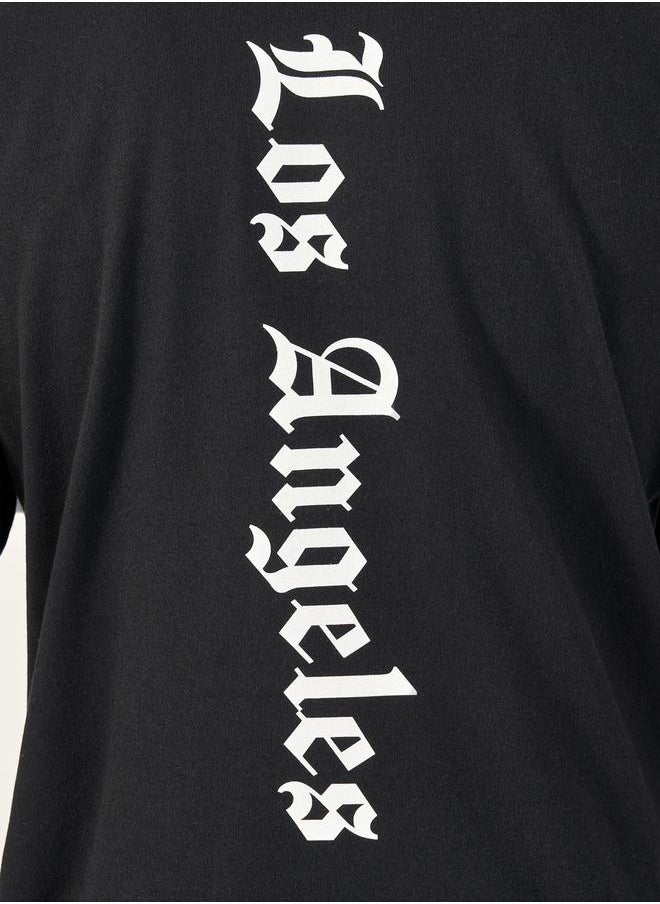 Styli - Back Print Oversized T-Shirt & Open Hem Interlock Joggers Co-Ords - Image 1