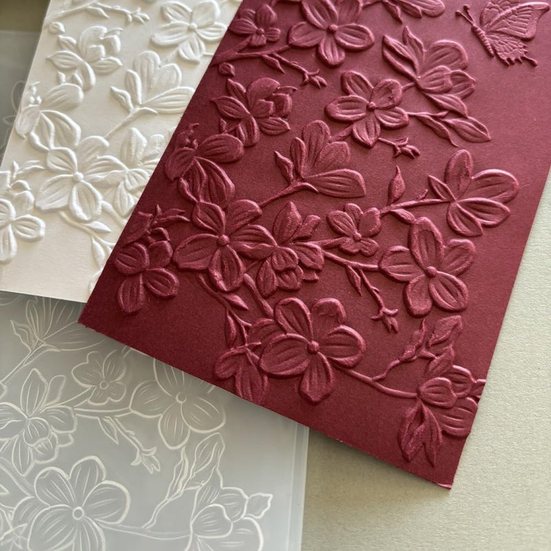 Arbuya 3D Plastic Embossing Folders for Card Making 3 d Flowers Butterfly Texture Embossing Folder for Scrapbooking Paper Crafting Home Decoration - Image 4