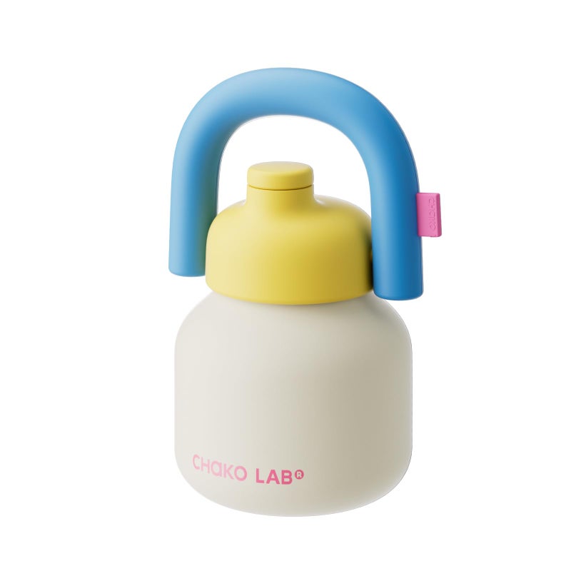 CHAKO LAB Water Bottle with Straw and Carry Handle | Wide Mouth vacuum Ceramic Liner | Reusable, leak-proof and BPA-free | 33oz(Cake) - Image 1
