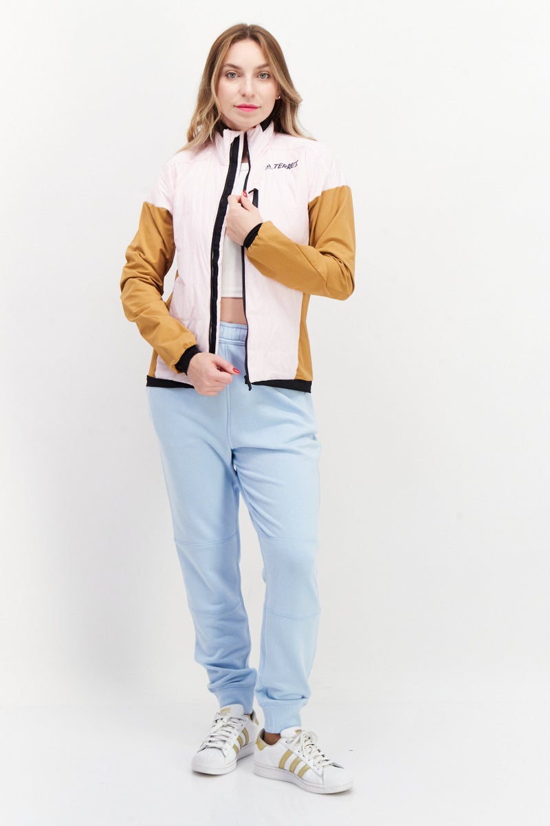 Adidas Women Sportwear Fit Brand Logo Long Sleeve Training  Jacket, Pink - Image 4