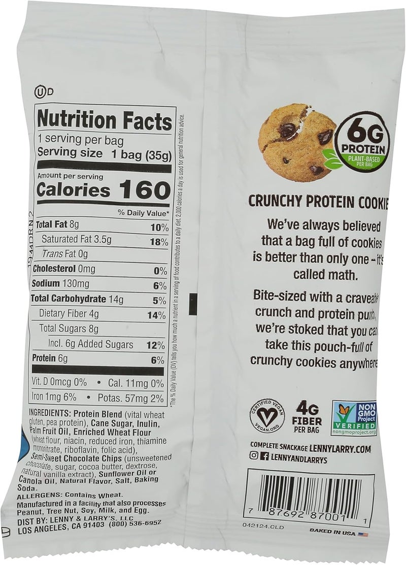 Lenny & Larry's Crunchy Protein Cookies - Chocolate Chip - Image 2