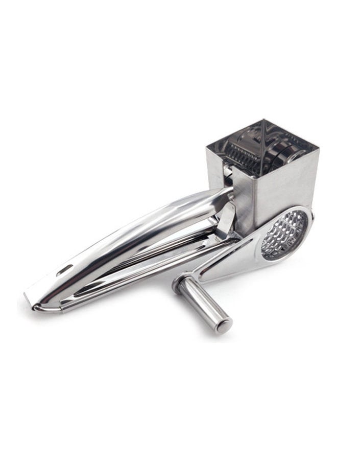 Loquat Stainless Steel Manual Rotary Cheese Grater And Shredding Grinder For Restaurant Kitchen Gadget Silver 20*9*12cm  - Image 1