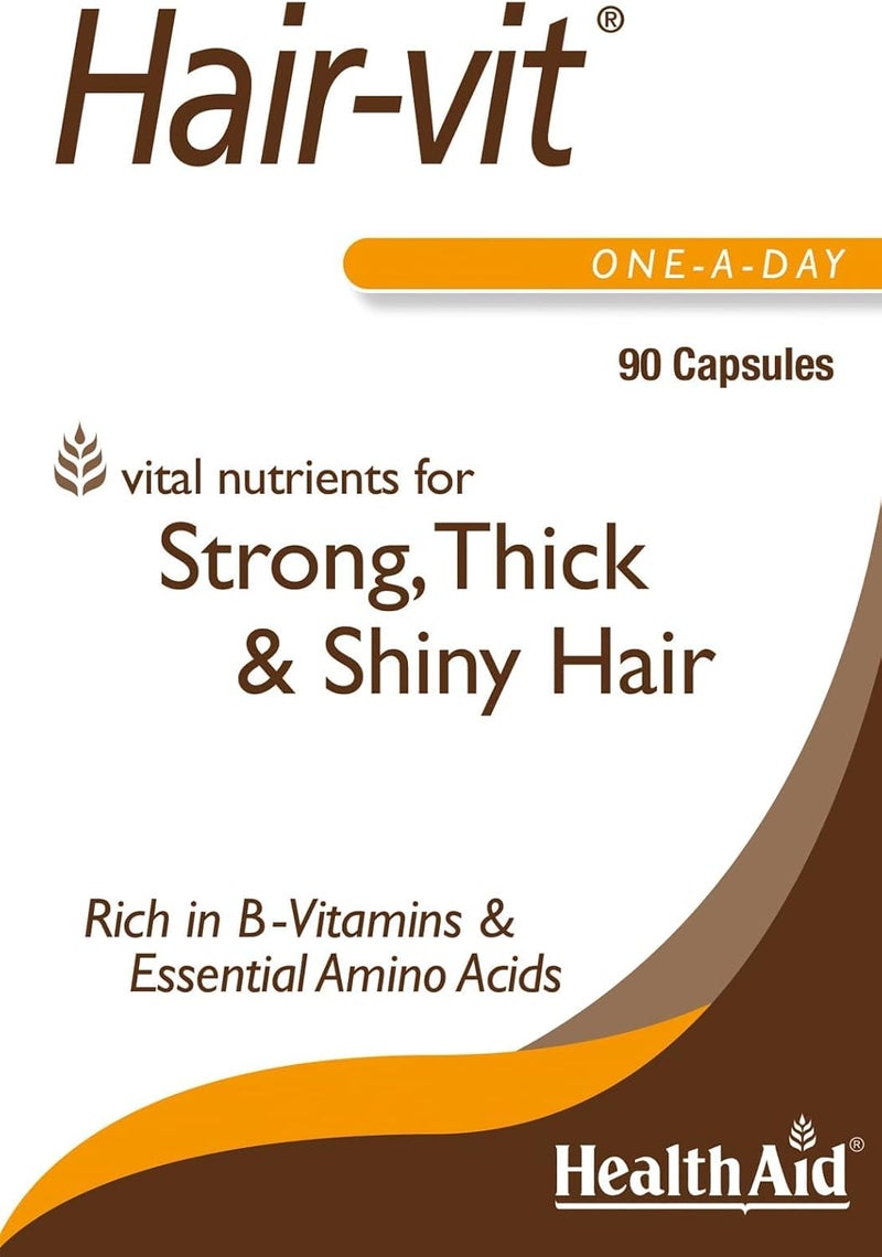 HealthAid Hair VIT Capsules - 90 Count for Strong, Thick, and Shiny Hair with B-Vitamins and Essential Amino Acids - Image 5