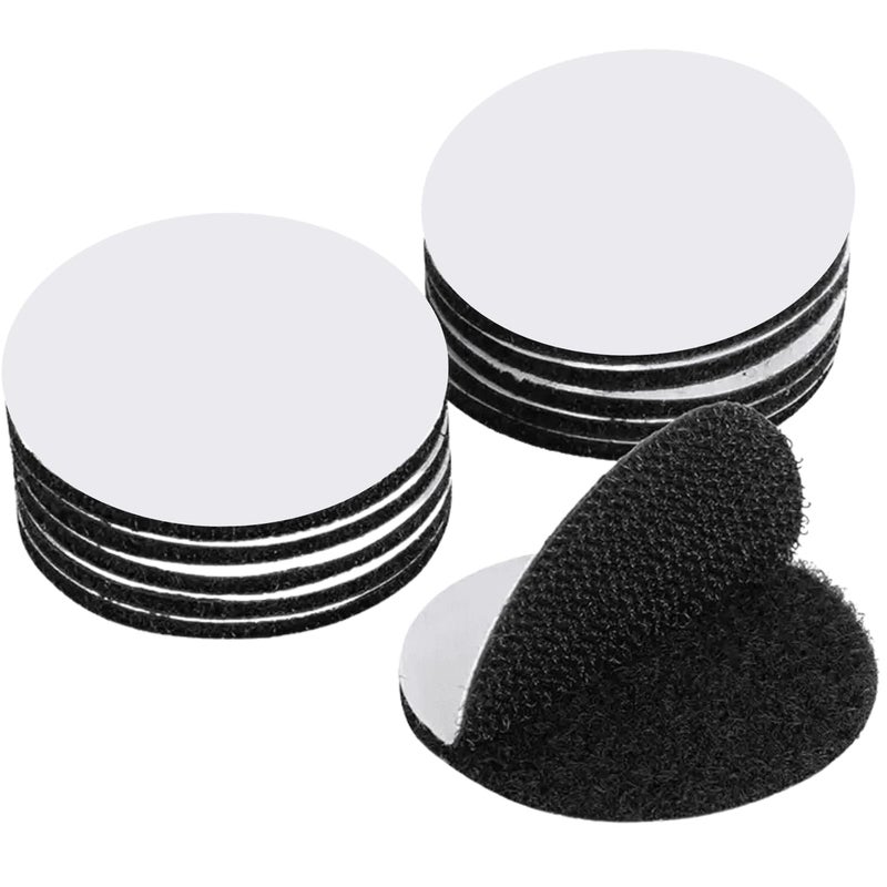 GUJISH Velcro 2 Sided Adhesive Round Stickers Extra Strong Hold Multipurpose Hook & Loop Fasteners for Home Office DIY Projects Sticky Back Tape Versatile Fastening Solution Long-Lasting - Pack of 10 - Image 1