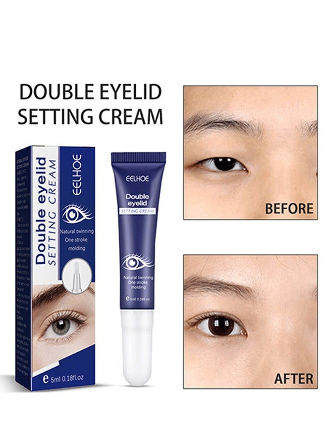 EELHOE Double Eyelid Setting Cream, Waterproof Double-fold Eyelids Cream  Long Lasting Invisible 5ml - Image 2