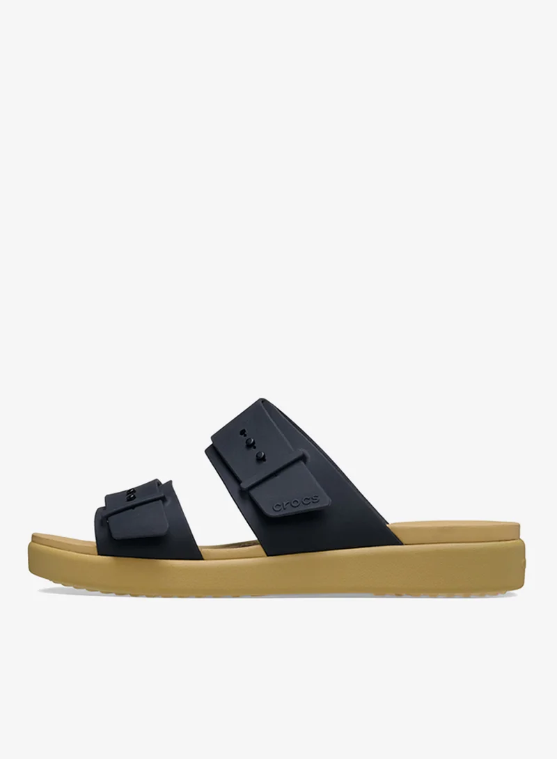 crocs Brooklyn Buckle Slip On Sandals