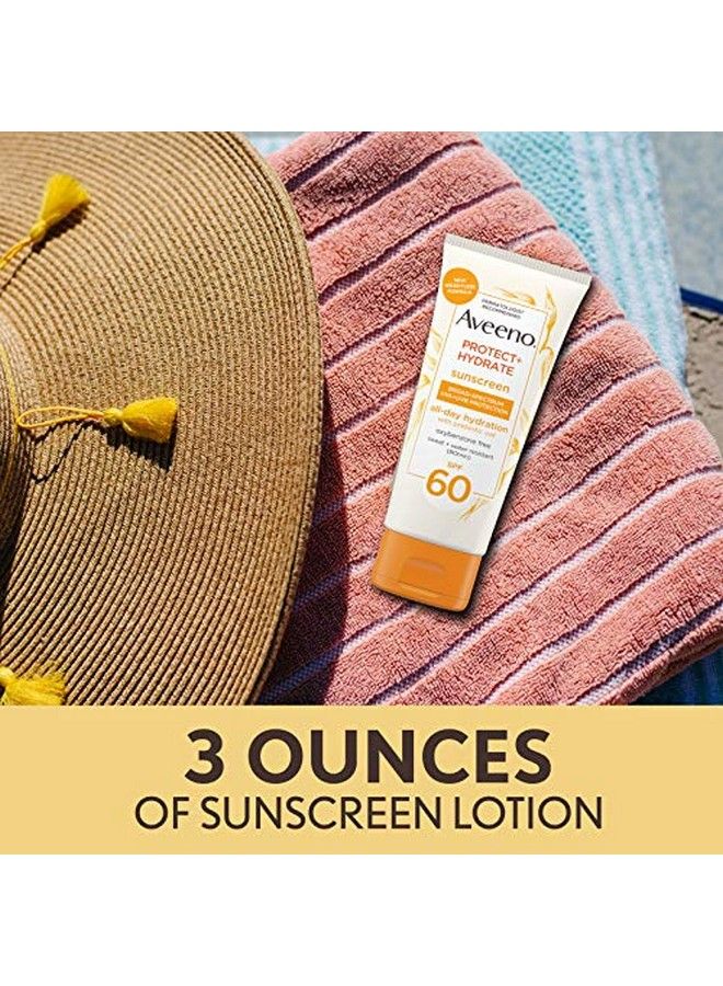 Aveeno لوسيون واقي شمس مرطب للجسم بروتيكت هايدريت مع حماية واسعة النطاق SPF 60 وبيوتيك الشوفان خفيف الوزن وإحساس منعش خالي من البارابين وخالي من الزيوت وخالي من الأوكسي بنزون 3.0 أونصات - Image 4