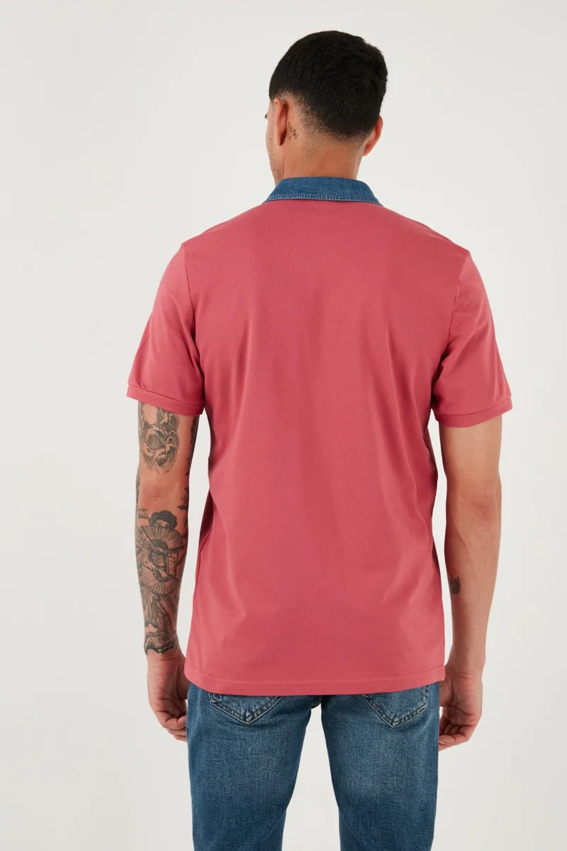 Buratti 100% Cotton Buttoned Regular Fit Polo Collar T Shirt Men's Polo Collar T Shirt 5902134