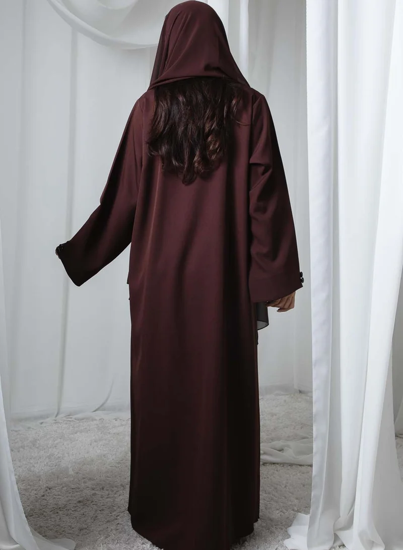 MSquare Fashion Chic Brown Elegance Abaya