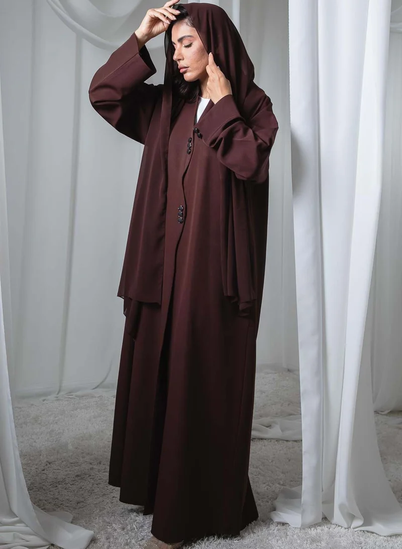 MSquare Fashion Chic Brown Elegance Abaya