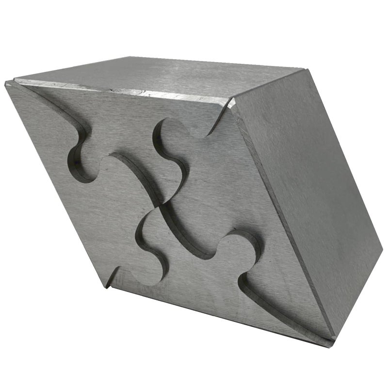 Heavenly Metals 4Piece Rhombus 3D Puzzle for Adults Stainless Steel Desk Toy and Fidget Zero Tolerance Wire EDM Cut Office Gift for Men Women - Image 3