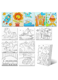 24 Pcs Painting Canvas for Kids Painting Canvas Panels, Art Canvas Painting Kit, 7.8 x 5.8 Inch Pre Printed Designs Pre Drawn Canvas Kit, for Kids Teenagers Acrylic Pouring Oil Water Color Gift - pzsku/ZD3B5E85308F90198CFFFZ/45/_/1716981175/9896d2e7-ee2b-4e64-ba04-c92a2175baeb