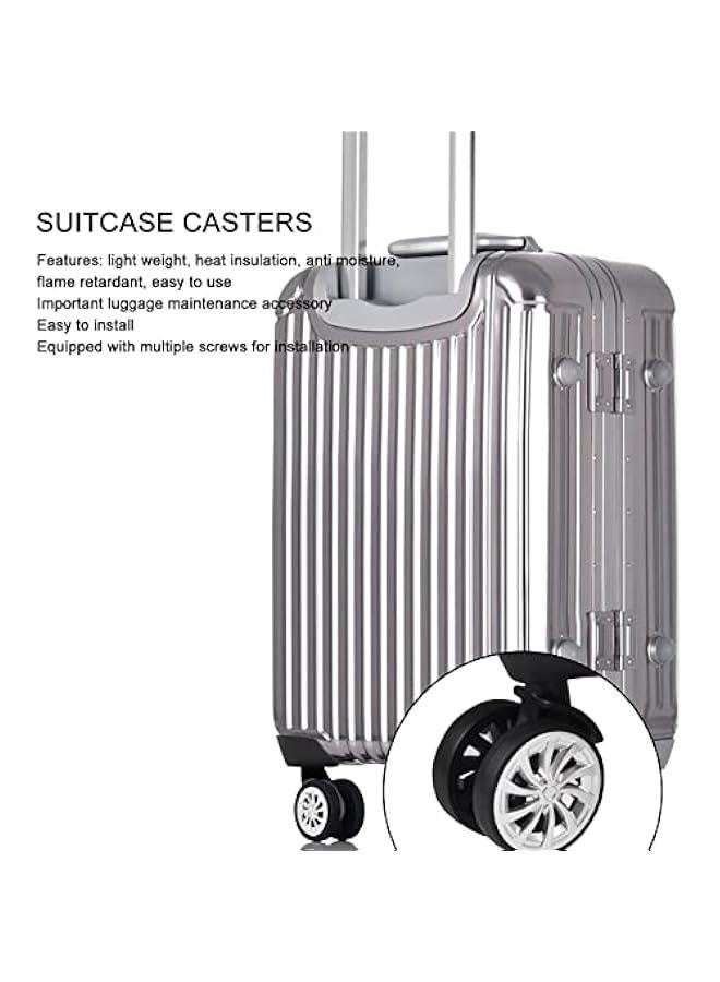Black Rotator Luggage Wheel, Replacement Plastic Luggage Wheels with 2 Caster Wheels, Suitcase Wheels for Luggage Suitcase Trolley 360 Degree Rotation - Image 2