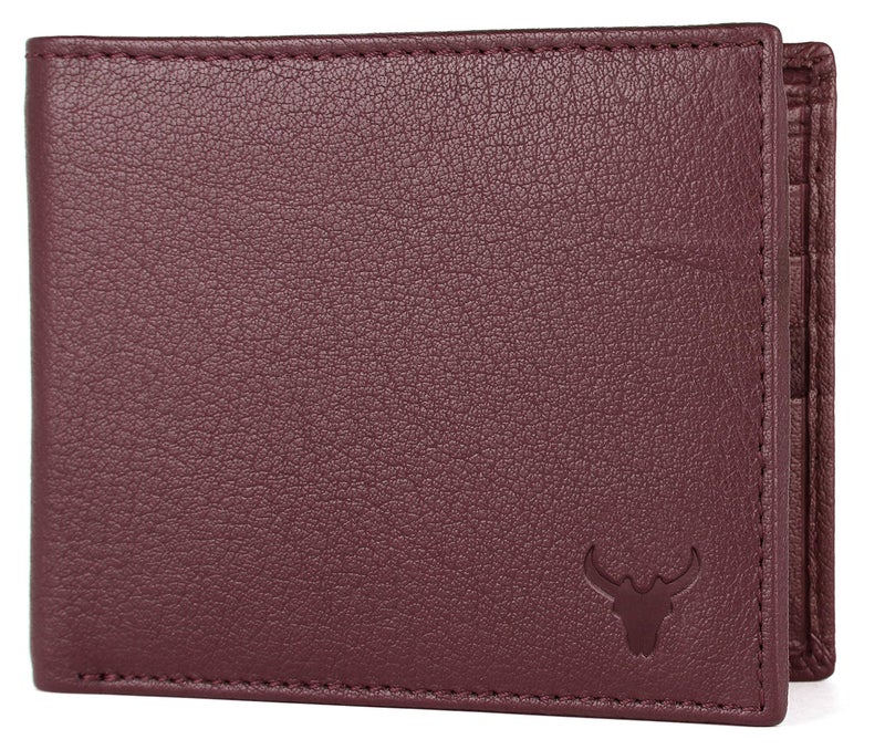 NAPA HIDE Leather Wallet for Men I Handcrafted I Credit/Debit Card Slots I 2 Currency Compartments I 2 Secret Compartments (Maroon) - Image 3