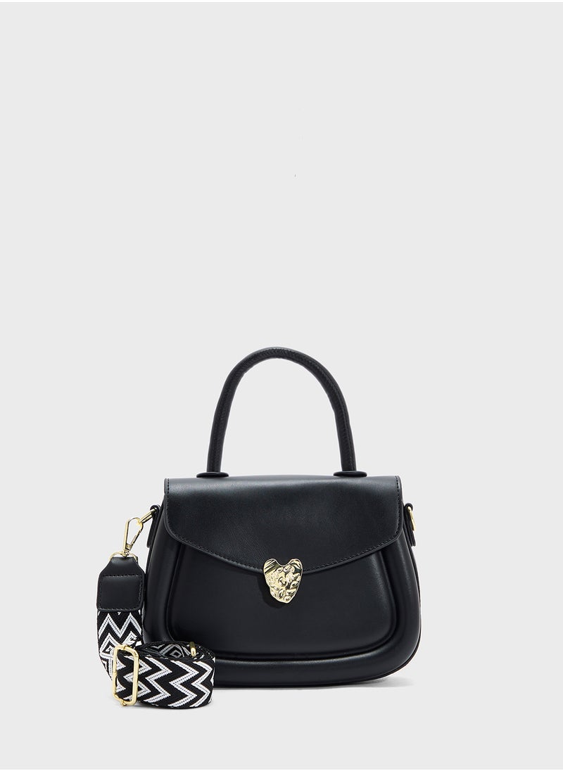 Ginger - Heart Closure Satchel Bag - Image 1