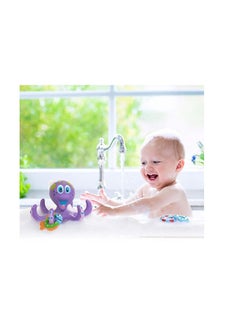 Nuby Nuby Floating Purple Octopus with 3 Hoopla Rings Interactive Bath Toy  - Image 2