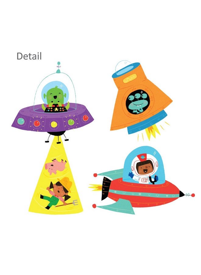 ديكو وال ملصقات حائط للأطفال من DECOWALL DS-8017 على شكل كواكب وفضاء، ملصقات حائط قابلة للإزالة وقابلة للتقشير واللصق لغرف نوم الأطفال وغرف المعيشة (صغيرة) - Image 4