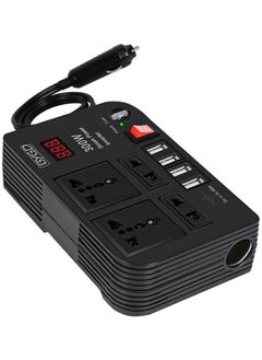 BYGD 300W Car Power Inverter DC 12V/24V to 220V AC with 4 USB Ports Fast Charging with 2 Universal Sockets with Multifunctional LED Display Photovoltaic Inverter  - Image 1
