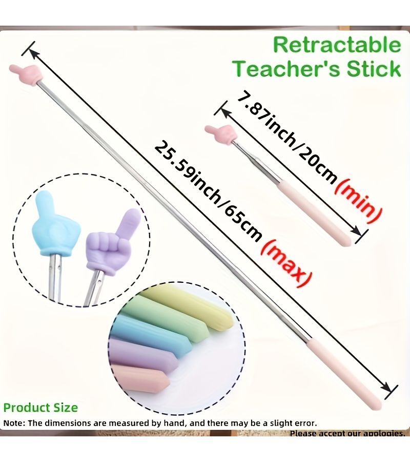 مؤشر تدريس أخضر قابل للسحب على شكل إصبع للقراءة في الفصل الدراسي - Image 2