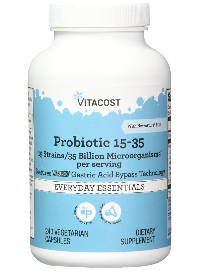 Vitacost Brand Vitacost Probiotic 15 - 35 Billion 240 Capsules - Image 1
