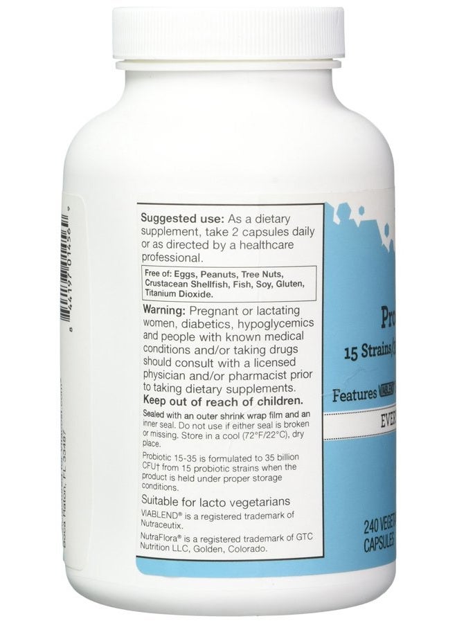Vitacost Brand Vitacost Probiotic 15 - 35 Billion 240 Capsules - Image 2