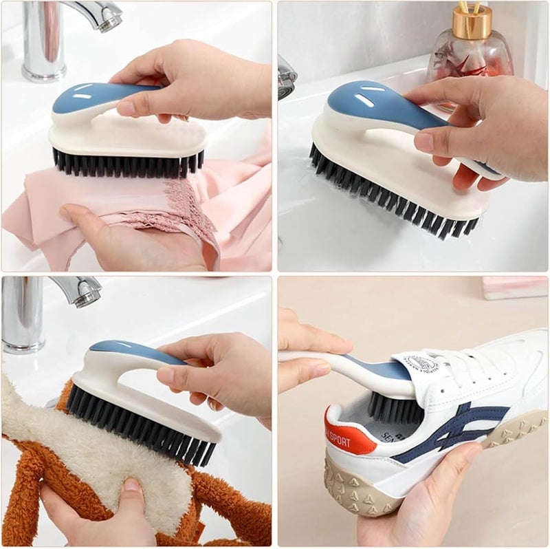 BIGTHREE 2-Pack Soft Bristle Cleaning Brush Set, Stain Remover Scrub Brushes for Laundry, Shoes, Carpet, Bathroom, and Household Cleaning, Durable and Versatile (Blue) - Image 4