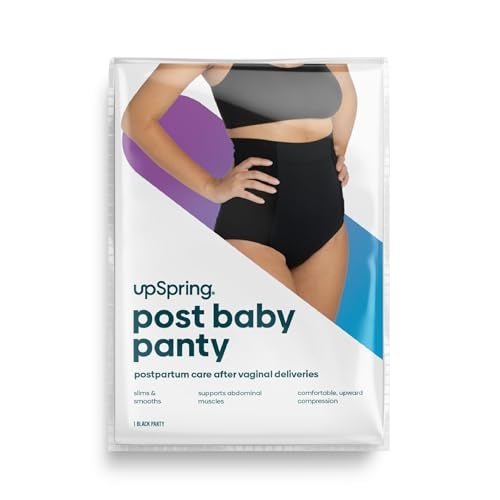 UpSpring Women Standard Shapewear High Waist,Postpartum Panties Underwear, Post Baby Panty, High Waist Tummy Control Panties for Women, Black, X-Large/XX-Large - Image 2