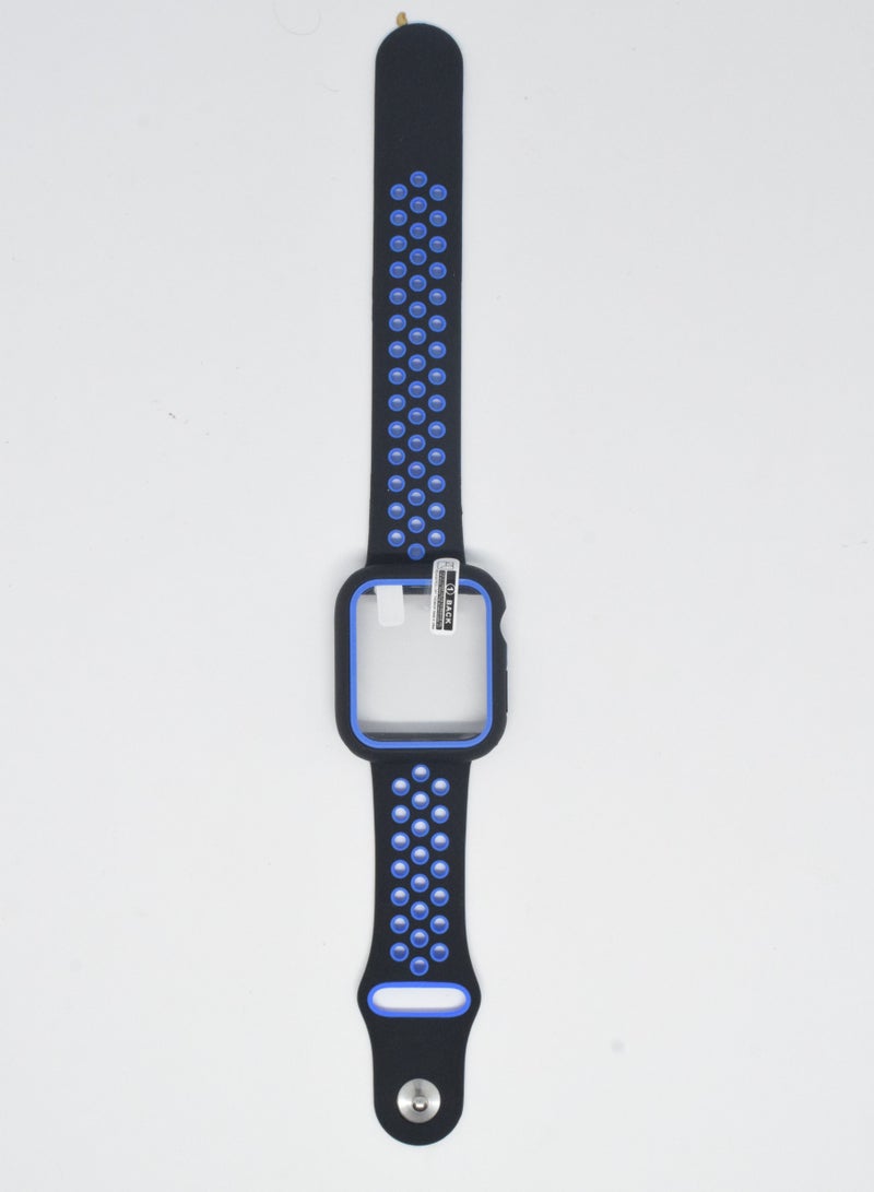 BORTONY Silicone Replacement Watch Band With Protective Cover For Apple Series 6/5/4/3 Size 42/44mm - Image 2
