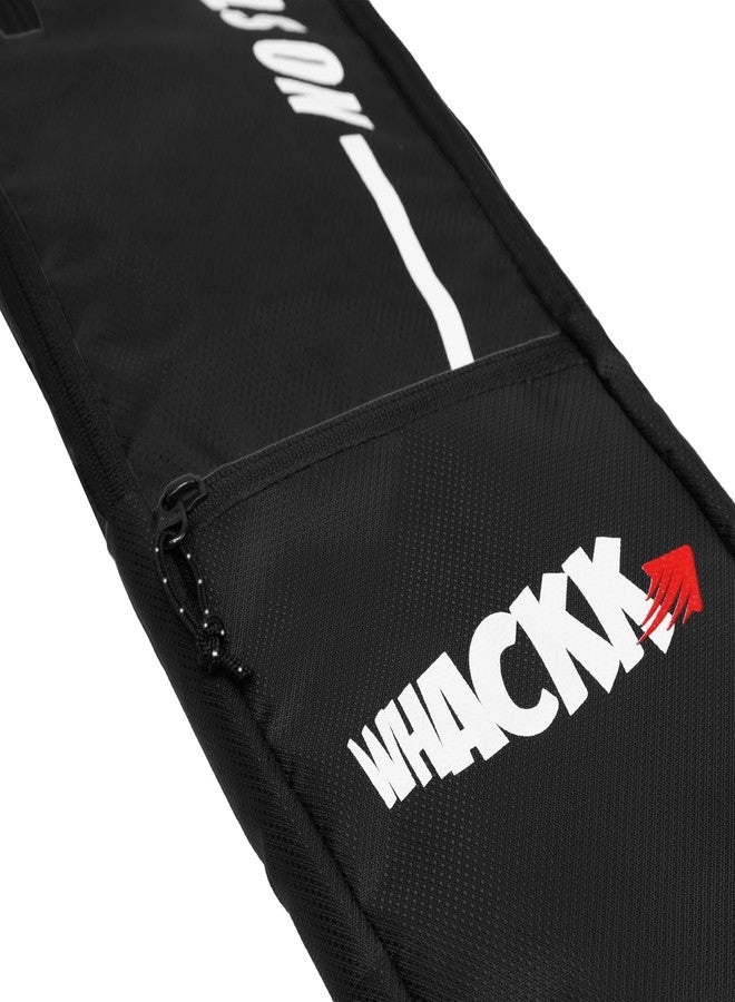 WHACKK غطاء مضرب الكريكيت WHACKK Hayden مصنوع من البوليستر، غطاء فاخر كامل الحجم للمضارب الخشبية والبلاستيكية مع حزام مخيط شديد التحمل - صنع في الهند (أسود) - Image 4