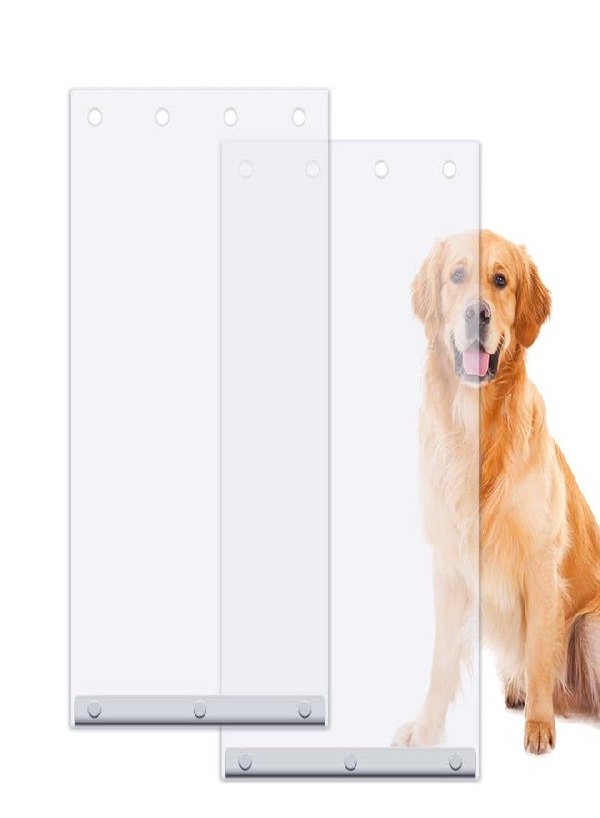 Vehipa 2 Pack XL Replacement Dog Door Flaps, Clear Pet Door Replacement Flap Compatible with 18" x 9.88" Extra Large Dog Door, Weather Resistant Replacement Flap Fits Pets Up to 90 Lbs - Image 1