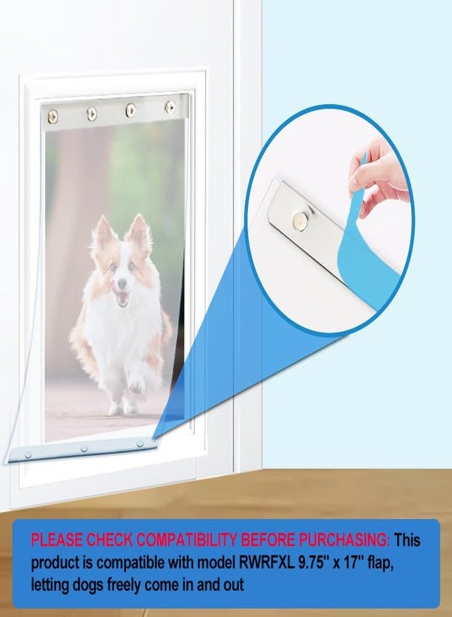 Vehipa 2 Pack XL Replacement Dog Door Flaps, Clear Pet Door Replacement Flap Compatible with 18" x 9.88" Extra Large Dog Door, Weather Resistant Replacement Flap Fits Pets Up to 90 Lbs - Image 5