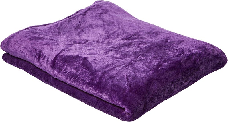 Luxury Purple King Size, 210 X 230 Cm Coral Plush Blanket - Image 1
