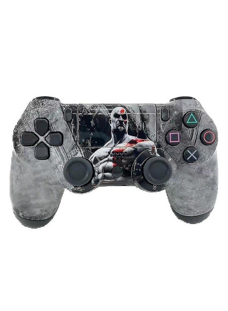 Customized PlayStation 4 Controller with Character Design, Aluminium Body, Durable Build, Superior Thumb Grips for Analogue Sticks, Enhanced Comfort & Gaming Performance, Stylish New Look - Silver