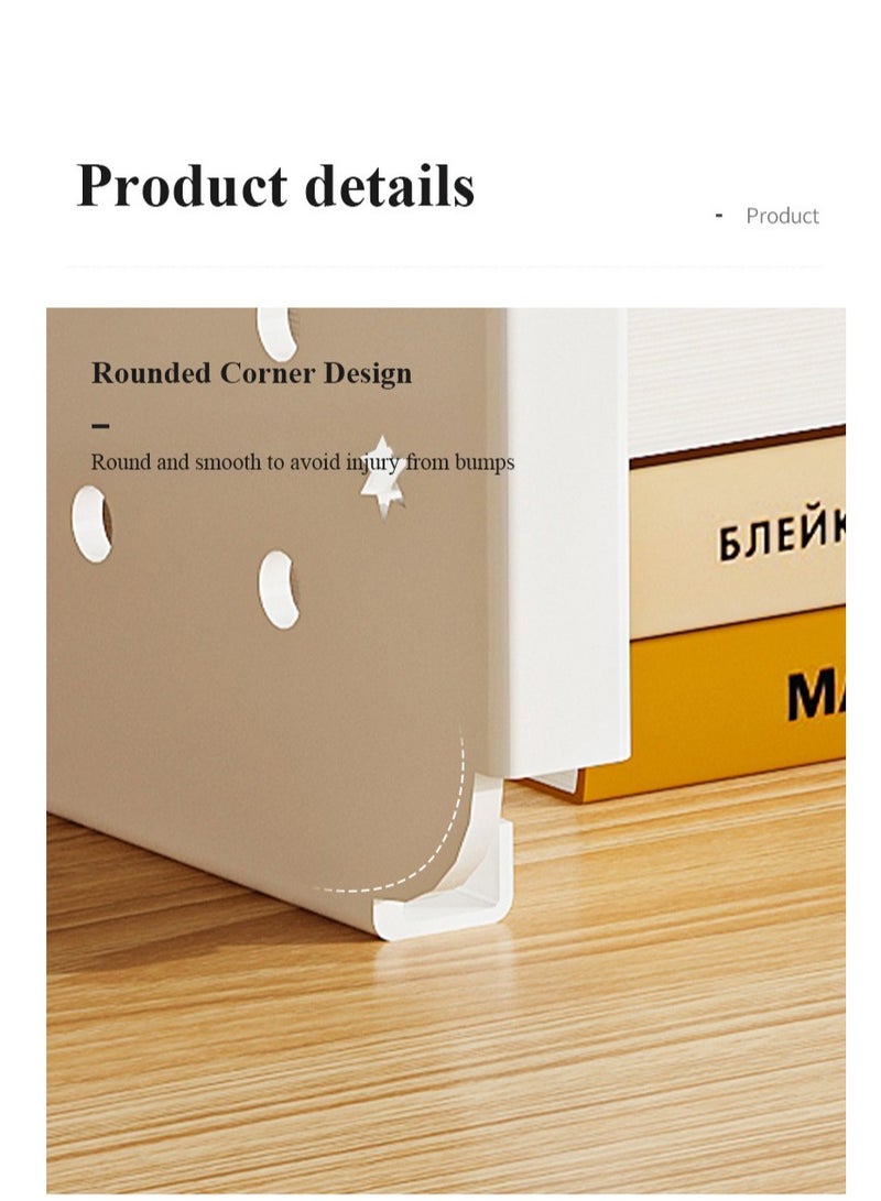 XiuWoo Two-Shelf Wood Desktop Bookshelf Organizer, Office Storage Rack, DIY Desk Hutch Top Only Dorm, Desktop Bookcase with Customize Storage Board  - Image 3