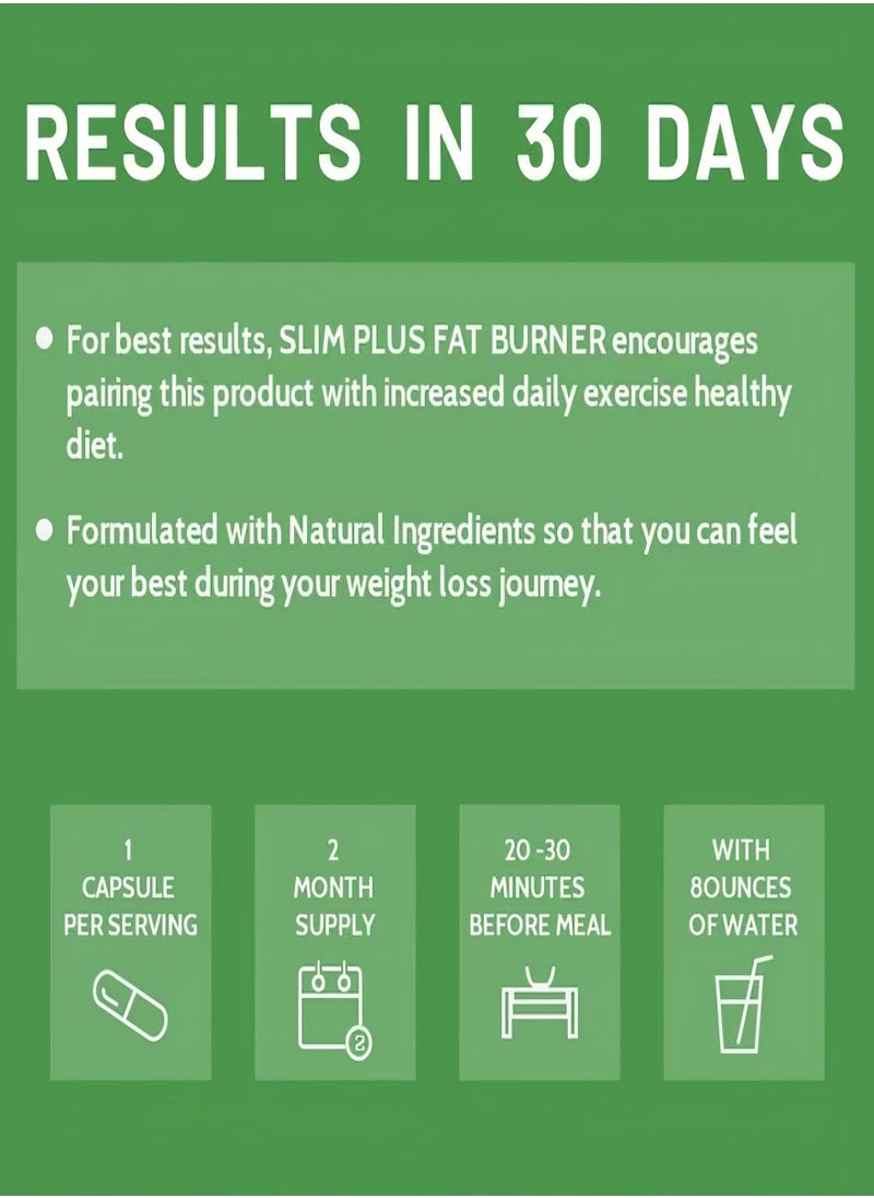 Physical Slim Plus Fat Burner Healthy Detox Dietary Supplement 60 Tablets